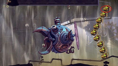 Po drugim razie, boss powróci sam i będzie próbował Cię zmiażdżyć głową - Odkrycie; Wynoś się! | Humorzaste Chmury | Rayman Origins - Rayman Origins - poradnik do gry