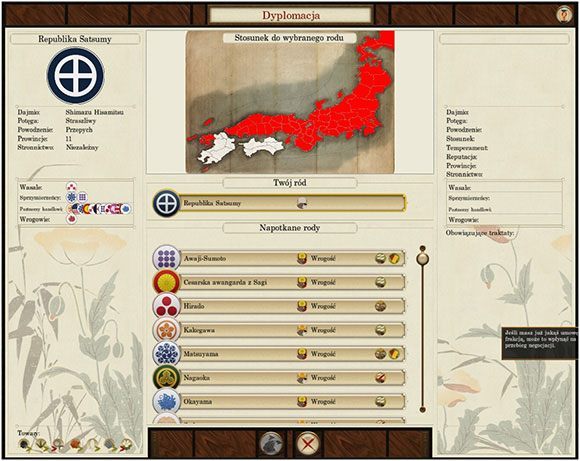 Nie jest ciekawie - my kontra reszta Japonii - Dyplomacja | Mechanizmy rozgrywki | SHOGUN 2 - Zmierzch Samurajów - Total War: SHOGUN 2 - Zmierzch Samurajów - poradnik do gry