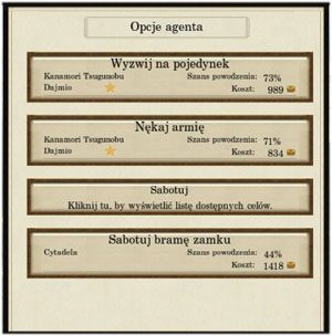 - wyzwanie na pojedynek ma za zadanie wyeliminować wrogiego dowódcę - Agenci | Mechanizmy rozgrywki | SHOGUN 2 - Zmierzch Samurajów - Total War: SHOGUN 2 - Zmierzch Samurajów - poradnik do gry