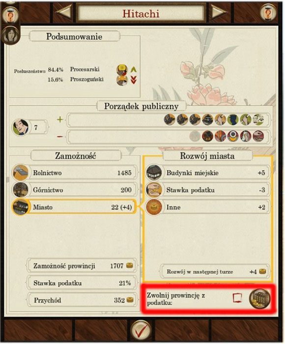 Ta sama prowincja wyłączona z systemu podatkowego - Finanse | Mechanizmy rozgrywki | SHOGUN 2 - Zmierzch Samurajów - Total War: SHOGUN 2 - Zmierzch Samurajów - poradnik do gry