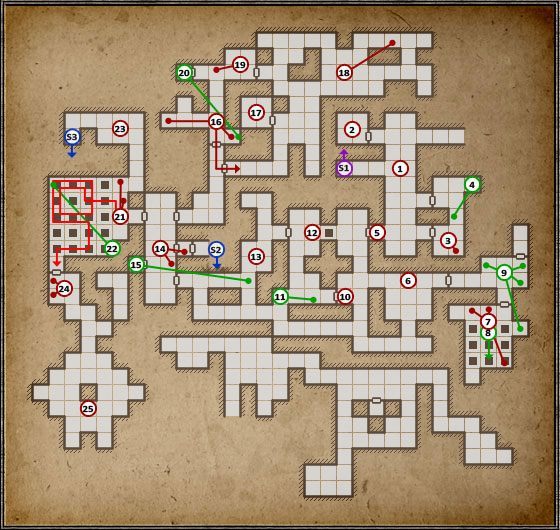 Ten poziom jest dosyć zbalansowany pod względem ilości walki i zagadek, co nie znaczy że jest prosty - Poziom 5 - Hallways (Korytarze) | Opis przejścia | Dragon Age II Dziedzictwo - Legend of Grimrock - poradnik do gry