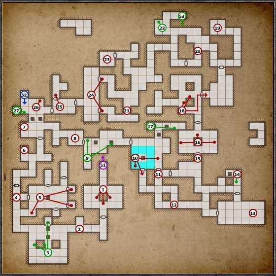 Podobnie jak w poprzednim etapie i tutaj poprzeczka się podnosi - Poziom 3 - Pillars of Light (Filary Światła) | Opis przejścia | Dragon Age II - Legend of Grimrock - poradnik do gry