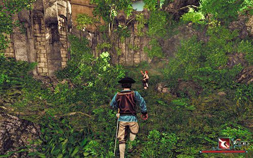 Hawkins czai się w krzakach pod miastem. - Czwarty członek załogi | Zadania - Wybrzeże Ostrzy | Risen 2 Mroczne Wody - Risen 2: Mroczne wody - poradnik do gry