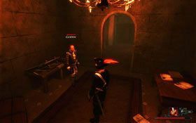 Godin [#3] - do wynalazcy broni palnej możesz dostać się jedynie w trakcie i po wykonaniu misji Podążając śladem Garcii - Caldera 2 | Trenerzy | Risen 2 Mroczne Wody - Risen 2: Mroczne wody - poradnik do gry