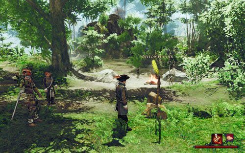 Obiekt rzuca się w oczy. - Żółte pióro | Zadania - Zatoka Marakajów | Risen 2 Mroczne Wody - Risen 2: Mroczne wody - poradnik do gry