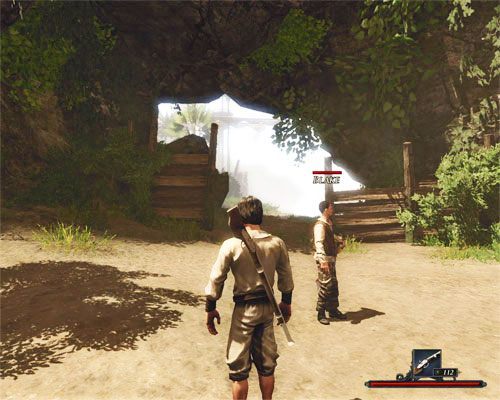 Blake wypatruje morskich stworów w pobliżu północno-wschodniego wejścia do kryjówki piratów. - Krabobicie z Blakiem | Zadania - Tacarigua | Risen 2 Mroczne Wody - Risen 2: Mroczne wody - poradnik do gry