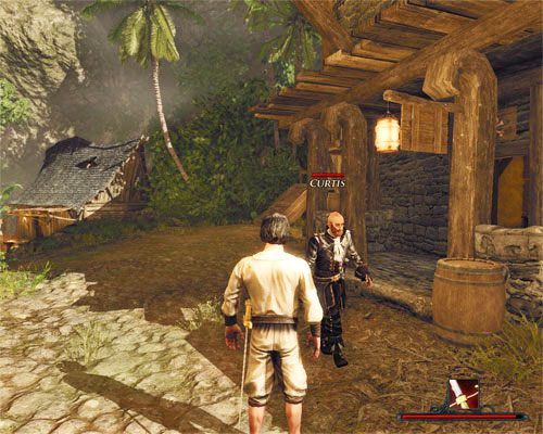 Wskazówek dotyczących wykonania zadania udzieli Ci Curtis, ale po prawdzie, nie musisz z nim w ogóle rozmawiać. - Tragarze wody | Zadania - Tacarigua | Risen 2 Mroczne Wody - Risen 2: Mroczne wody - poradnik do gry