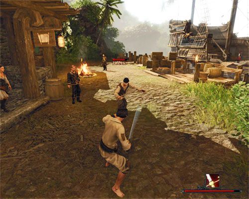 Inni piraci nie będą się wtrącać w Wasze sprawy - możesz spokojnie obić Hanka. - Wyrównanie rachunków z Hankiem | Zadania - Tacarigua | Risen 2 Mroczne Wody - Risen 2: Mroczne wody - poradnik do gry