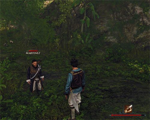 Po zakończeniu łowów Martinez skieruje się do miasta. - Jaskinia Jaguara | Zadania - Wybrzeże Ostrzy | Risen 2 Mroczne Wody - Risen 2: Mroczne wody - poradnik do gry