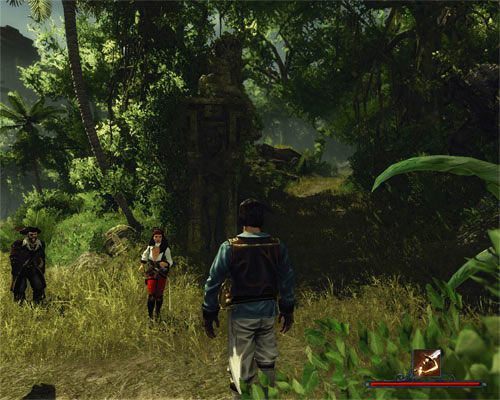 Do wieży piratów wyjdziesz po pnącej się w górę ścieżce. - Porozmawiaj z piratami na wieży | Zadania - Wybrzeże Ostrzy | Risen 2 - Risen 2: Mroczne wody - poradnik do gry