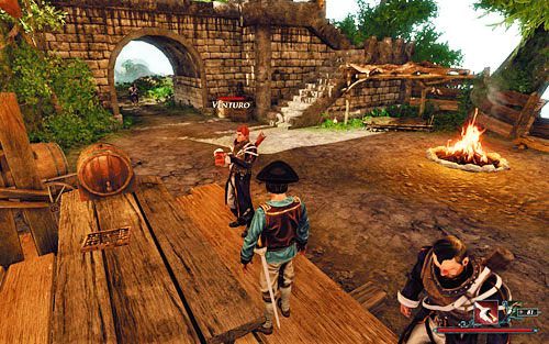 Venturo z nieodłącznym browarem - i to niezależnie od pory dnia czy nocy! - Trzeci członek załogi | Zadania - Wybrzeże Ostrzy | Risen 2 Mroczne Wody - Risen 2: Mroczne wody - poradnik do gry