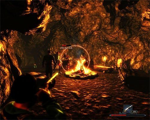 W ciasnym tunelu walczy się trudniej, ale wprawny strzelec nawet w takich warunkach poradzi sobie z rywalami. - Ukryta straż | Zadania - Wybrzeże Ostrzy | Risen 2 Mroczne Wody - Risen 2: Mroczne wody - poradnik do gry