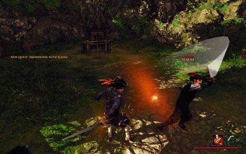 Slayne to doskonały fechmistrz - pokonaj go sprytem, a nie siłą. - Przebiegły kapitan | Zadania - Wybrzeże Ostrzy | Risen 2 Mroczne Wody - Risen 2: Mroczne wody - poradnik do gry