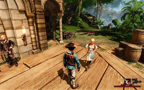 Po dłuższej rozmowie dowiesz się, że Grace jest luksusową prostytutką. - Czysty luksus | Zadania - Antigua | Risen 2 Mroczne Wody - Risen 2: Mroczne wody - poradnik do gry