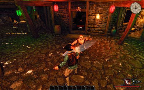 Zak jest bardzo wymagającym przeciwnikiem - pokonanie go to nie lada sztuka. - Mordobicie | Zadania - Antigua | Risen 2 Mroczne Wody - Risen 2: Mroczne wody - poradnik do gry