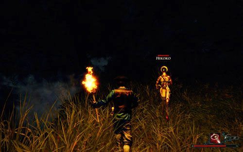 Wspólny spacer nie niesie ze sobą możliwości uwiedzenia Indianki. - Z powrotem do wioski z Hikoko | Zadania - Wybrzeże Ostrzy | Risen 2 Mroczne Wody - Risen 2: Mroczne wody - poradnik do gry