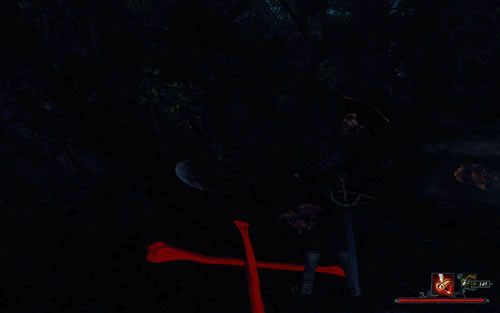 Miejsce ukrycia skarbu jest widoczne nawet w nocy. - Skarb w dolinie Pożeracza gnomów | Zadania - Wyspa Złodziei | Risen 2 - Risen 2: Mroczne wody - poradnik do gry