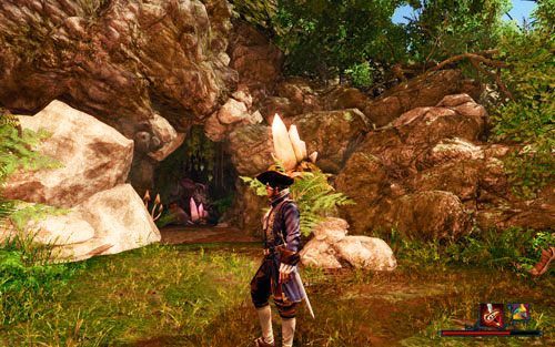 Aby zdobyć artefakt, musisz wejść do jaskini. - Morski tancerz | Unikatowy oręż | Risen 2 Mroczne Wody - Risen 2: Mroczne wody - poradnik do gry