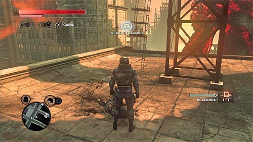 Ciało możesz odnaleźć na dachu budynku, tuż przy zbiorniku - Czerwona strefa (Red Zone) (1) | Sekrety w Prototype 2 - Prototype 2 - poradnik do gry