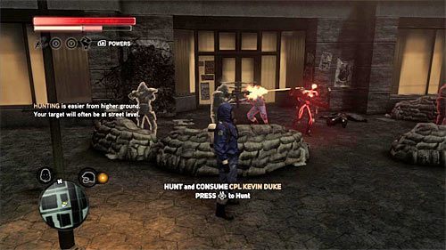 Zachowaj się tak samo jak w przypadku poprzedniego polowania, czyli przedostań się na dach jednego z wyższych budynków w celu ustalenia miejsca pobytu kaprala - 12 - Operation - Clockwork (1) | Misje Blacknet w Prototype 2 - Prototype 2 - poradnik do gry