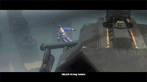 Ostatnia czynność jaką musisz wykonać, to podjęcie decyzji o opuszczeniu pokładu śmigłowca i w tym celu należy przytrzymać przycisk B, przyczyniając się tym samym do katastrofy maszyny latającej z naukowcami na pokładzie - 12 - Operation - Clockwork (1) | Misje Blacknet w Prototype 2 - Prototype 2 - poradnik do gry