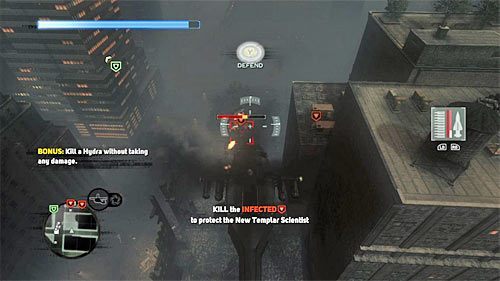 Po zlikwidowaniu ptaków zainteresuj się nowym bonusowym celem misji, który dotyczy zabicia hydry bez uszkodzenia śmigłowca - 12 - Operation - Clockwork (1) | Misje Blacknet w Prototype 2 - Prototype 2 - poradnik do gry