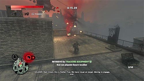 Musisz teraz wziąć udział w swego rodzaju wyścigu, albowiem Twoje zadanie polega na docieraniu do kolejnych pojemników, mieszcząc się przy tym w wyznaczonym limicie czasu (na ekranie widoczny jest licznik) - 11 - Operation - Stun Circuit | Misje Blacknet w Prototype 2 - Prototype 2 - poradnik do gry