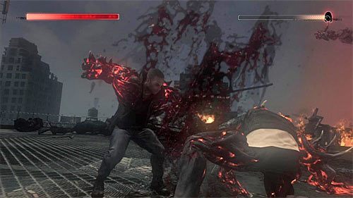 Kontynuuj wyprowadzanie ataków do momentu wyczerpania niemal całego paska zdrowia Mercera - 31 - FINAŁ - Murder Your Maker | Główny wątek fabularny Prototype 2 - Prototype 2 - poradnik do gry