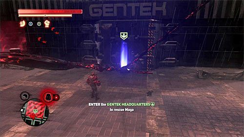 Możesz już skierować się do świecącego się okręgu, który znajduje się niedaleko zniszczonej barykady w lokacji [740, 213] - 30 - A Labor of Love | Główny wątek fabularny Prototype 2 - Prototype 2 - poradnik do gry