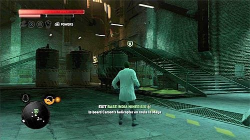 Wyjście z bazy znajduje się w lokacji [484, 247] i warto oczywiście przez cały czas pozostawać w przebraniu doktora Carsona - 29 - Lost in the System | Główny wątek fabularny Prototype 2 - Prototype 2 - poradnik do gry