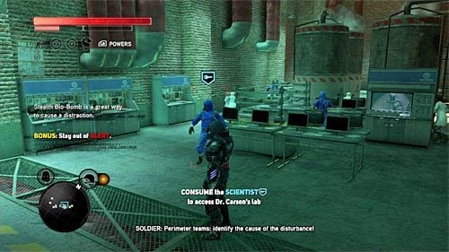 Pierwotna lokalizacja oznaczonego przez grę naukowca to [434, 249], ale musisz się liczyć z tym, że po zbliżeniu się do niego i doświadczeniu wstrząsów ucieknie on w inne miejsce - 29 - Lost in the System | Główny wątek fabularny Prototype 2 - Prototype 2 - poradnik do gry