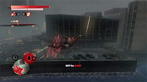 Tuż po wchłonięciu wszystkich komandorów opuść teren bazy, najlepiej przeskakując nad zbiornikiem wodnym, a nie kierując się w stronę głównego wyjścia - 26 - Fly in the Ointment | Główny wątek fabularny Prototype 2 - Prototype 2 - poradnik do gry