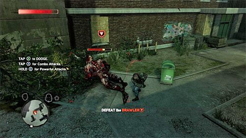 Tak jak wcześniej powiedziałem, już po rozpoczęciu walki najlepiej jest unikać kolejnych ataków brawlera przeskakując nad bestią - 4 - Operation Flytrap | Główny wątek fabularny Prototype 2 - Prototype 2 - poradnik do gry