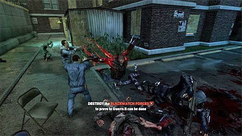 Przystąp do atakowania pozostałych żołnierzy Blackwatch - 4 - Operation Flytrap | Główny wątek fabularny Prototype 2 - Prototype 2 - poradnik do gry