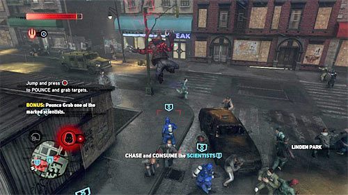 Twoje zadanie to doścignięcie, złapanie i wchłonięcie pozostałych trzech naukowców - 5 - Brain Drain | Główny wątek fabularny Prototype 2 - Prototype 2 - poradnik do gry