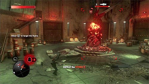 Za każdym razem gdy podniosłeś wyrzutnię przystąp do celowania (lewy trigger) i wystrzel wszystkie posiadane pociski - 6 - Project Long Shadow | Główny wątek fabularny Prototype 2 - Prototype 2 - poradnik do gry