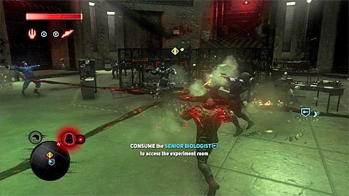 Zanim zdecydujesz się na wchłonięcie ciała biologa powinieneś rozprawić się z kolejną grupą żołnierzy Blackwatch i jeżeli zgodnie z moją sugestią przyjąłeś wizerunek naukowca to możliwe jest zaatakowanie ich z zaskoczenia - 7 - Feeding Time | Główny wątek fabularny Prototype 2 - Prototype 2 - poradnik do gry