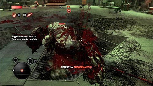 Nie musisz oczywiście koniecznie korzystać z rakiet, bo równie dobrze możesz polegać na przykład na szybkich atakach pnączami (wciskanie przycisku Y) do zadawania bossowi obrażeń (powyższy screen) - 7 - Feeding Time | Główny wątek fabularny Prototype 2 - Prototype 2 - poradnik do gry