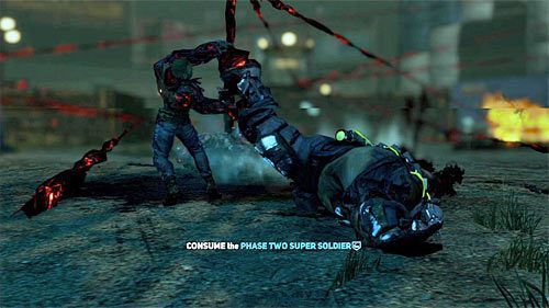 Pokonanie super żołnierza zajmie Ci zapewne dużo czasu, tak więc dbaj o to żeby nie popełniać większych błędów i nie doprowadzać do utraty niemal całego paska zdrowia Hellera - 11 - Orion Phase Two | Główny wątek fabularny Prototype 2 - Prototype 2 - poradnik do gry