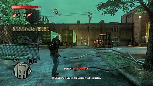 W dalszej fazie walk Koenig oddali się od miejsca rozpoczęcia pojedynku, ale nie wiążą się z tym żadne dodatkowe utrudnienia - 12 - Natural Selection | Główny wątek fabularny Prototype 2 - Prototype 2 - poradnik do gry