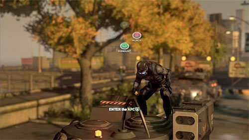 Zauważ, że gra odblokowała możliwość sterowania pojazdami opancerzonymi - 14 - Enemies and Allies | Główny wątek fabularny Prototype 2 - Prototype 2 - poradnik do gry