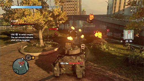 Jeśli zaś chodzi o brawlerów, proponuję zachowywać bezpieczny dystans, pozostając w ciągłym ruchu i korzystając z broni pokładowych wozu opancerzonego (przyciski LB i RB) - 14 - Enemies and Allies | Główny wątek fabularny Prototype 2 - Prototype 2 - poradnik do gry