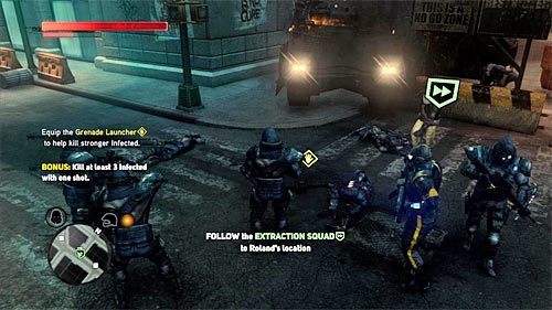 Kontynuuj przemarsz w towarzystwie pozostałych członków zespołu - 15 - A Stranger Among Us | Główny wątek fabularny Prototype 2 - Prototype 2 - poradnik do gry