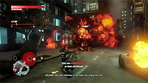 Naukowców najłatwiej jest pozbyć się wykorzystując do ich zaatakowania wyrzutnię TOW (powyższy screen) - 15 - A Stranger Among Us | Główny wątek fabularny Prototype 2 - Prototype 2 - poradnik do gry