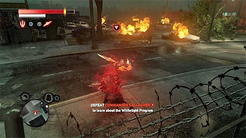 Pojedynek z Gallagherem jest bardzo zbliżony do walki z doktorem Koenigiem rozegranej jeszcze w żółtej strefie - 16 - The White Light | Główny wątek fabularny Prototype 2 - Prototype 2 - poradnik do gry