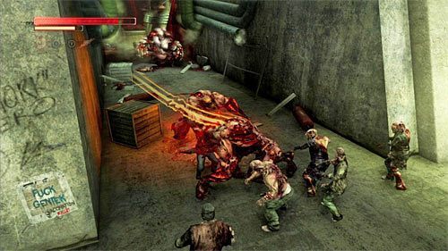 Tuż po rozpoczęciu walki z Juggernautem proponuję powrócić do poprzedniego obszaru legowiska, albowiem będziesz tam dysponował większą swobodą ruchu - 17 - A Nest of Vipers | Główny wątek fabularny Prototype 2 - Prototype 2 - poradnik do gry