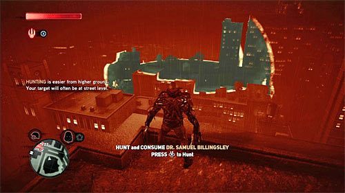 Jak zapewne pamiętasz z poprzedniej misji, polowanie najlepiej jest rozpocząć od przedostania się na dach jednego z najwyżej położonych budynków w okolicy - 1 - Operation - Orions Belt | Misje Blacknet w Prototype 2 - Prototype 2 - poradnik do gry