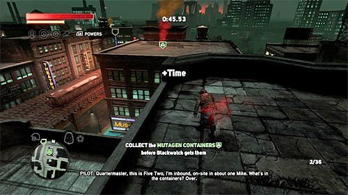 Musisz teraz wziąć udział w swego rodzaju wyścigu, albowiem Twoje zadanie polega na docieraniu do kolejnych pojemników, mieszcząc się przy tym w wyznaczonym limicie czasu (na ekranie widoczny jest licznik) - 5 - Operation - Keyhole | Misje Blacknet w Prototype 2 - Prototype 2 - poradnik do gry