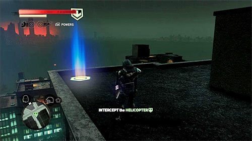 Nie musisz na szczęście ścigać się ze śmigłowcem, albowiem Twoim zadaniem jest jedynie dotarcie do świecącego się okręgu znajdującego się na dachu w lokacji [856, 1233] - 6 - Operation - Jack-Of-All-Trades | Misje Blacknet w Prototype 2 - Prototype 2 - poradnik do gry