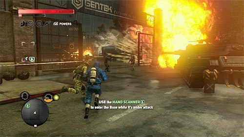 Kolejny cel podróży to lokacja [918, 1545] i jako że jest to niedostępna dla cywilów baza dobrze jest przybrać wizerunek doktora Carolino lub innej wchłoniętej osoby z odpowiednimi uprawnieniami - 6 - Operation - Jack-Of-All-Trades | Misje Blacknet w Prototype 2 - Prototype 2 - poradnik do gry